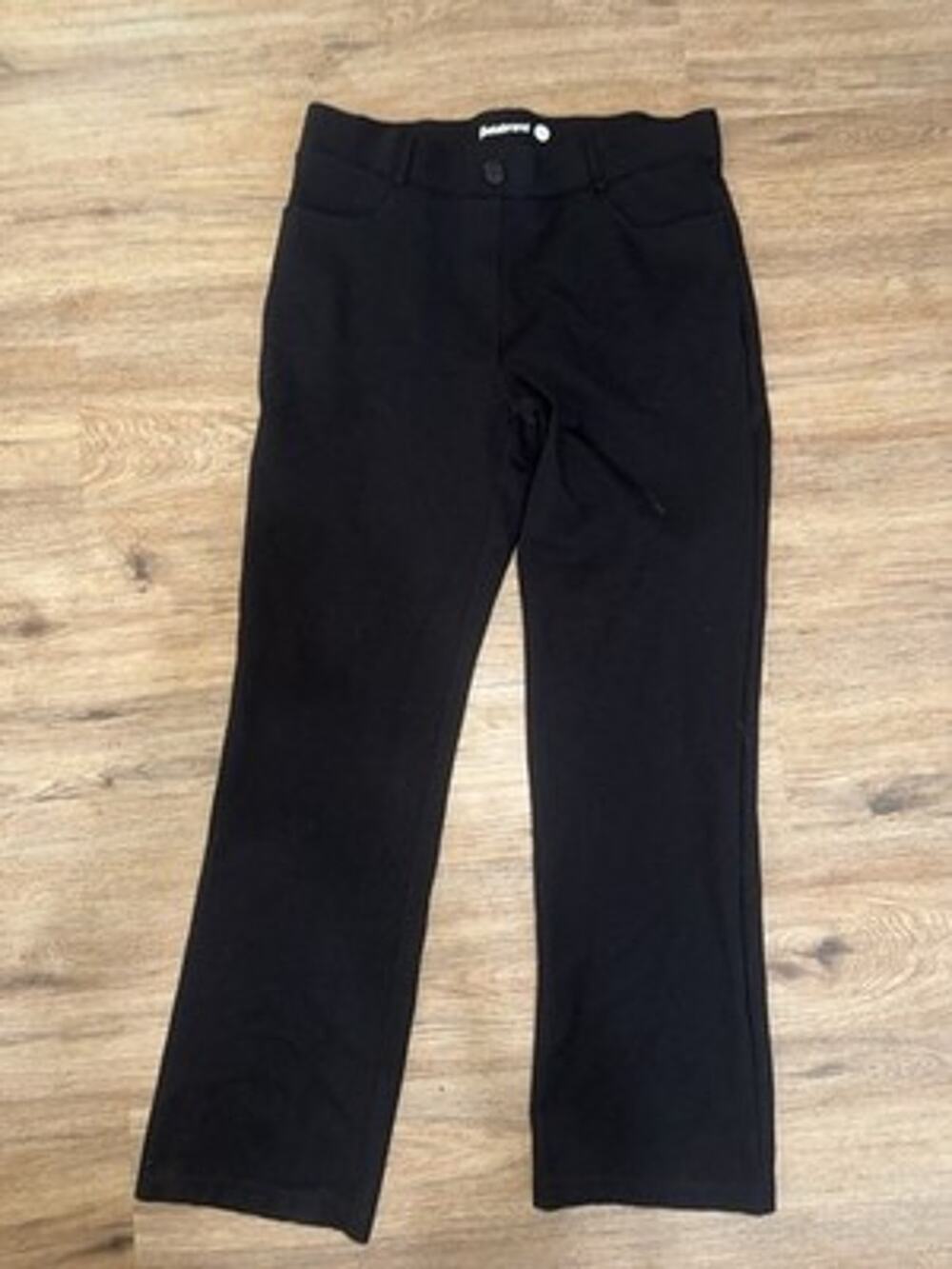 Betabrand Dress Yoga Pants Black Womens Size 1X Straight Leg Stretch Office Work